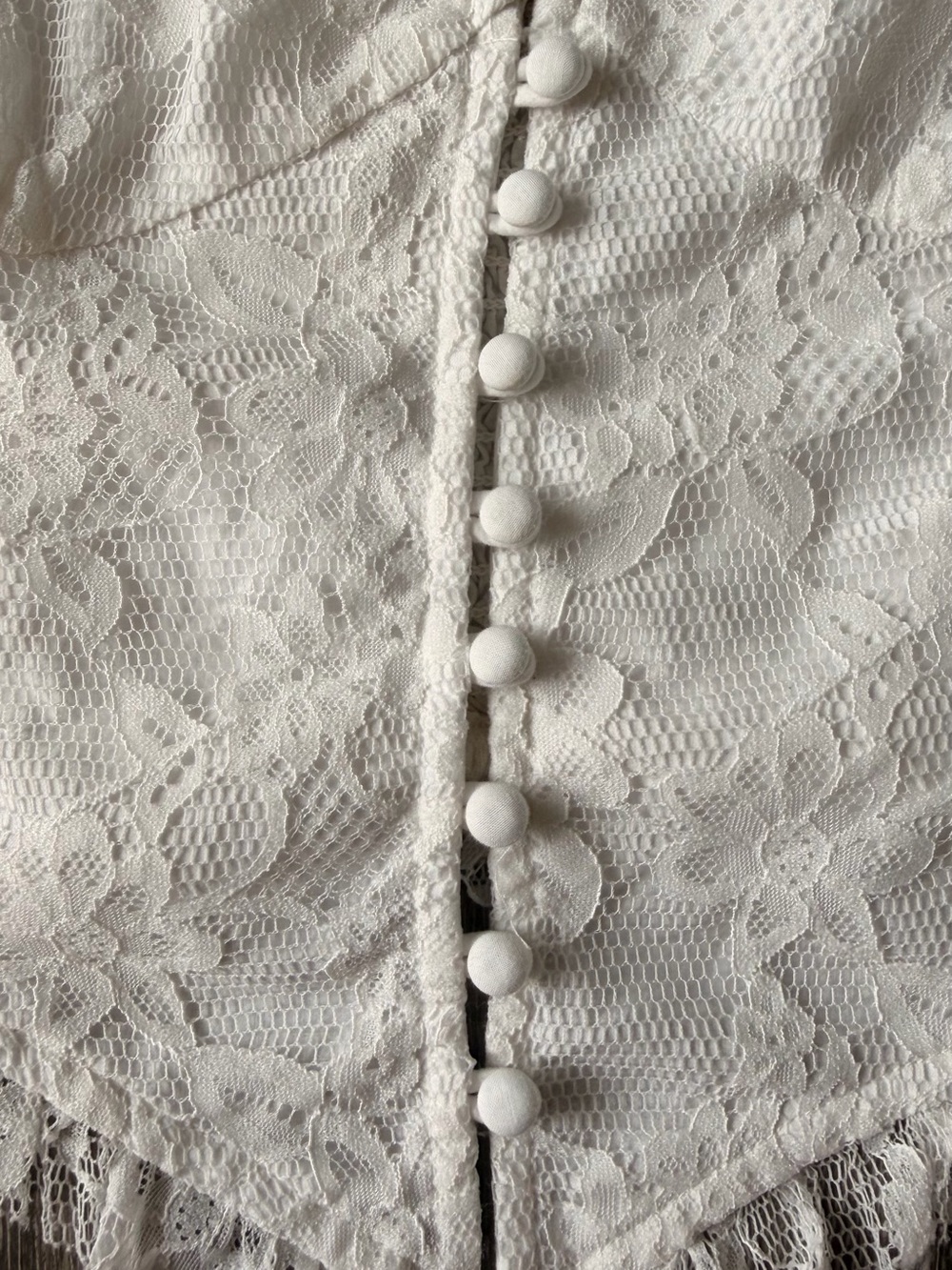 Free People White Lace Corset Crop Top - Picture 3 of 6